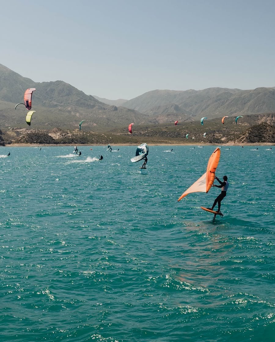 Wingfoil en el dique Potrerillos